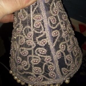 Vintage hand-beaded candle shade